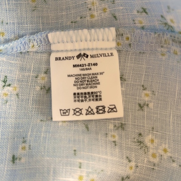 edith floral top brandy melville